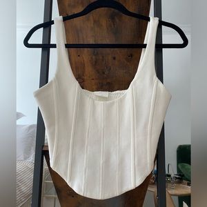 100% ORGANIC COTTON BROCK COLLECTION X H&M CORSET TOP NWT